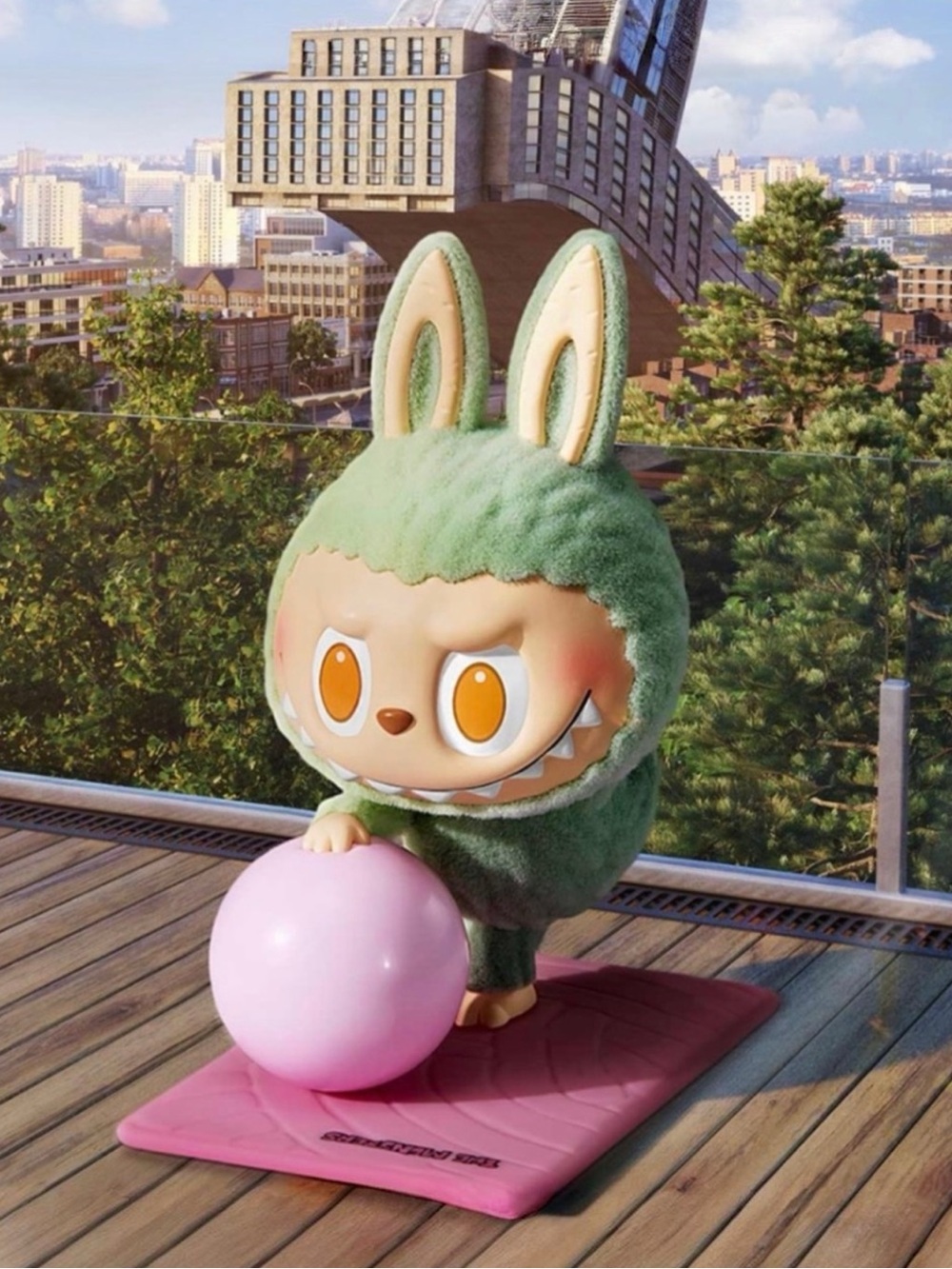 Pop Mart Labubu Zone Out Lazy Yoga THE MONSTERS Figure BNIB - Picture 2 of 13